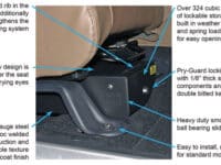 Front Passenger Side Underseat Drawer - 07-18 Wrangjer JK  4-Door 2-Door w/o Flip Seat Black Tuffy Security