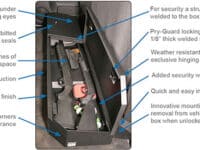 Rear Underseat Lockbox - 07-19 Silverado/Sierra 1500 19 Old Body Style} / 07-19 2500HD/3500HD w/ Crew Cab Full Length Black Tuffy Security Products